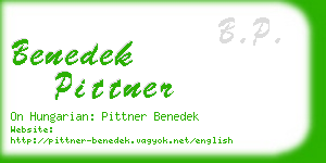 benedek pittner business card